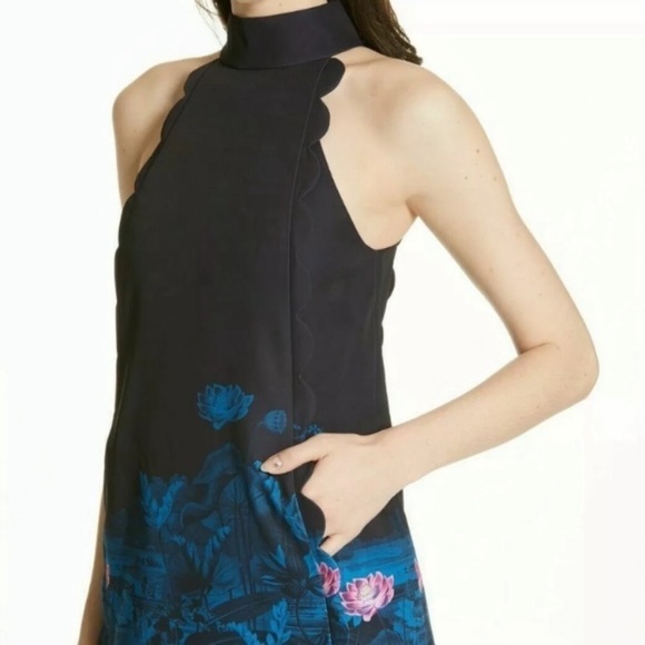 Ted Baker Dress Eurela Scalloped Floral - Picture 4 of 12